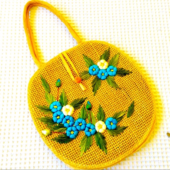 Handbags - Vintage Straw Floral Shoulder Bag Philippines